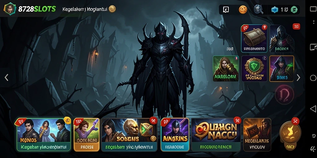 Tampilan gameplay horor menegangkan di 8728SLOTS.