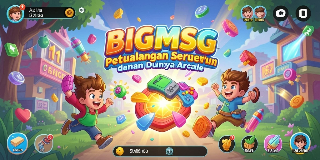 Tampilan menarik dari gameplay seru BIGMSG di dunia Arcade.