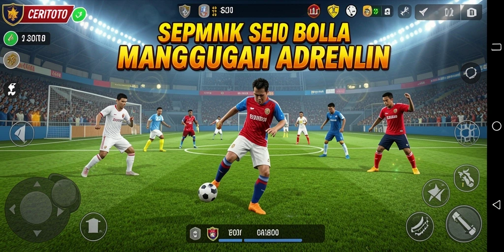 Tangkapan layar permainan <strong>CERITOTO</strong> menunjukkan aksi luar biasa di lapangan.