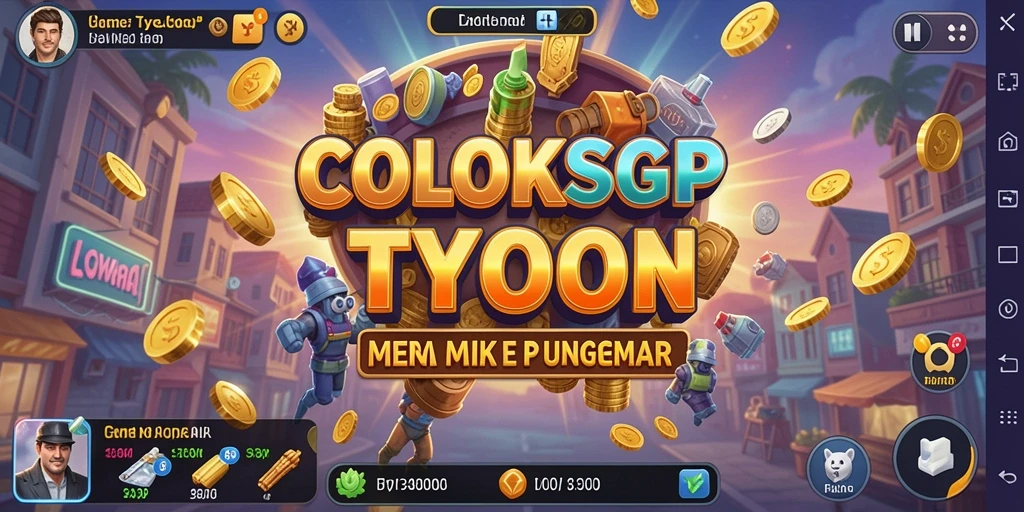 Gameplay COLOKSGP menampilkan pembangunan kerajaan bisnis yang menarik.
