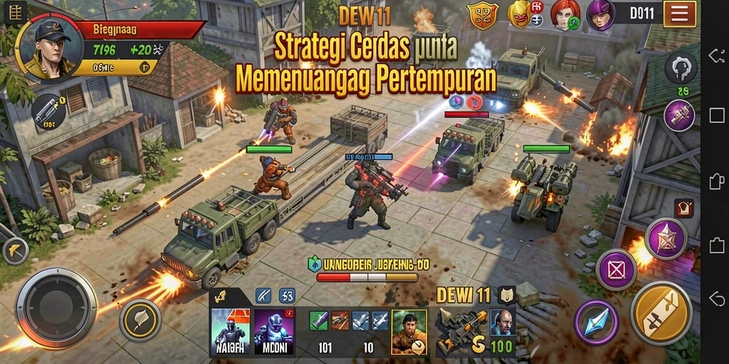 Tampilan gameplay strategi yang menarik dan mendebarkan.