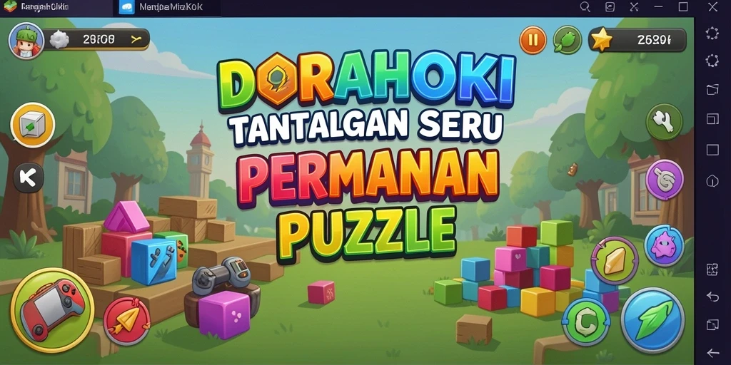 Tangkapan layar gameplay DORAHOKI menampilkan tantangan puzzle yang seru.