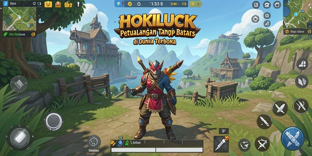 Tampilan gameplay HOKILUCK yang menakjubkan dalam dunia terbuka.
