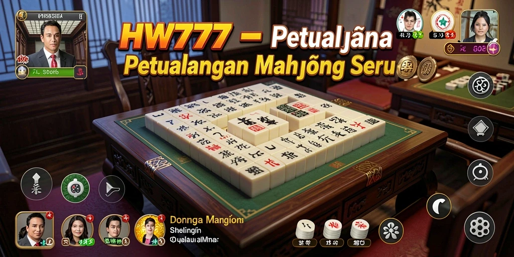 Tampilan gameplay HW777 dengan ubin Mahjong yang colorful dan menantang.