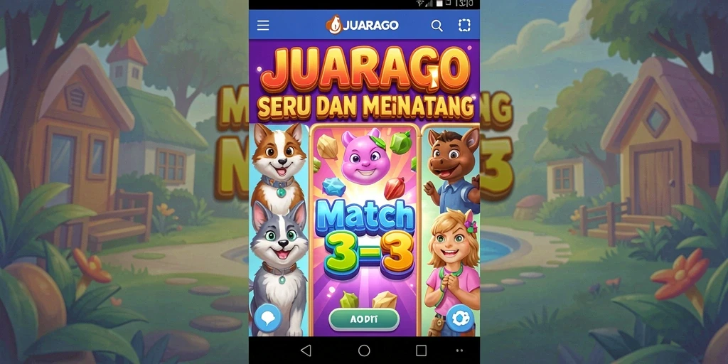 Tampilan menarik saat mencocokkan permata di JUARAGO.