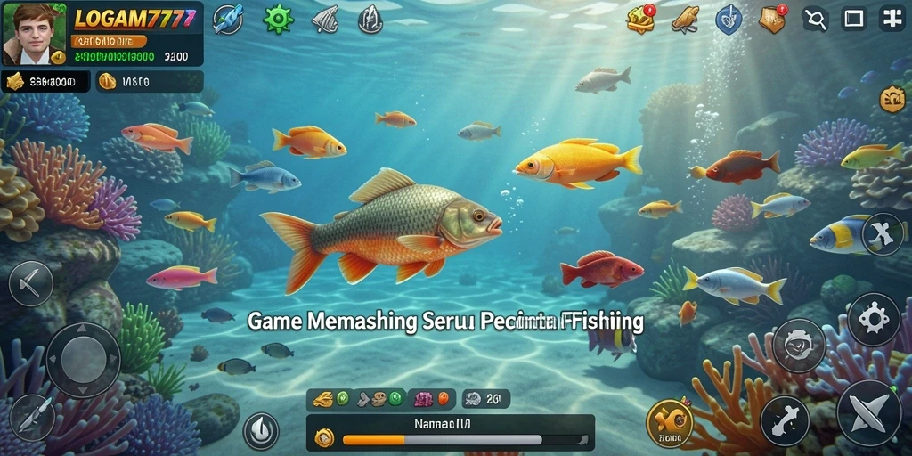 Gameplay seru LOGAM777 dengan pengalaman memancing yang mendebarkan.
