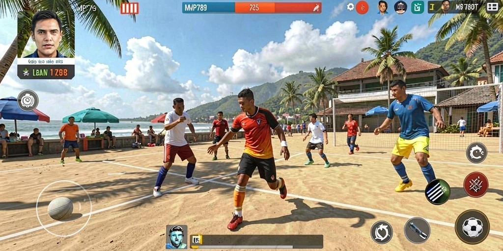 Tangkapan layar utama MVP789 dengan aksi permainan olahraga yang seru.