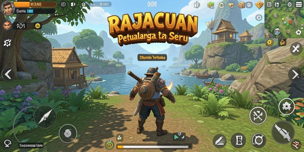 Menampilkan gameplay seru di dunia terbuka RAJACUAN.