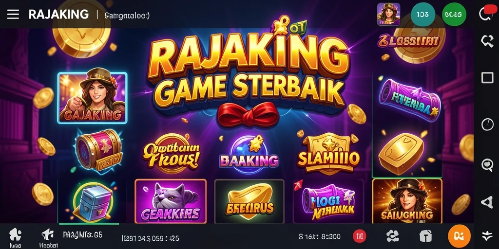 Screenshot gameplay RAJAKING yang menampilkan slot menarik dan fitur bonus.