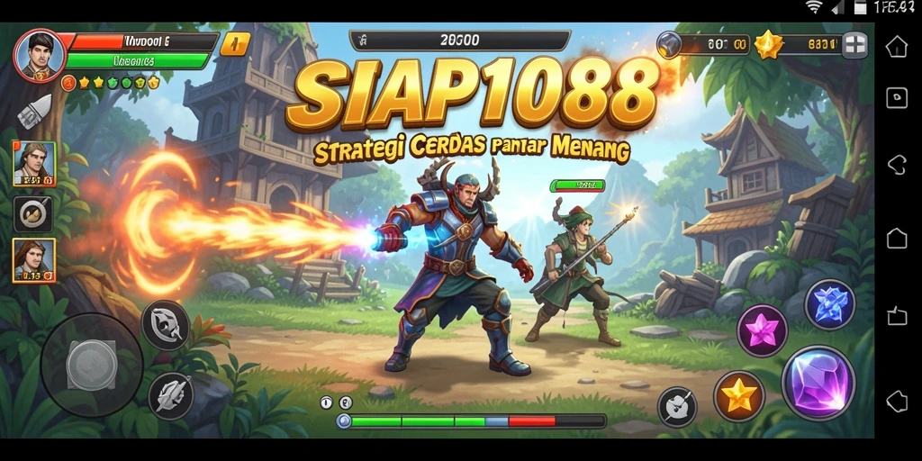 Tangkapan layar gameplay SIAP108 menampilkan pertempuran strategi yang intens.