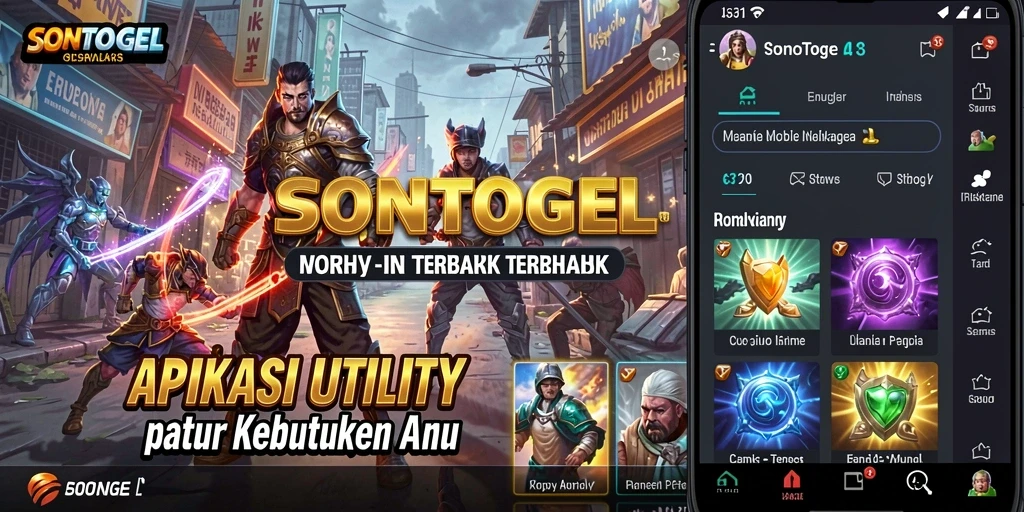 Tampilan antarmuka pengguna SONTOGEL yang menarik dan fungsional.