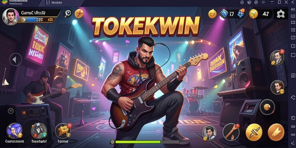 Tampilan gameplay interaktif dari TOKEKWIN yang penuh warna.
