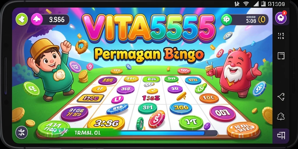 Tampilan gameplay Bingo VITA555 yang seru dan interaktif.