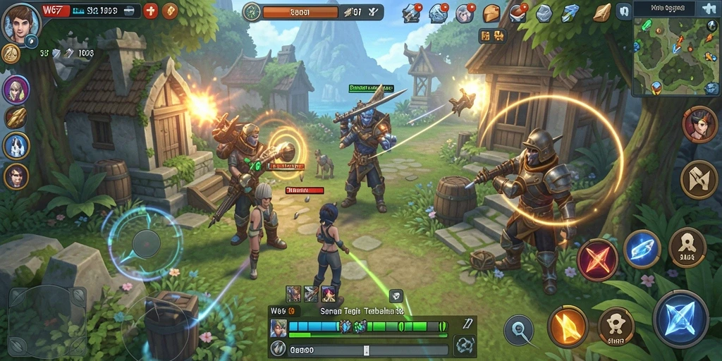 Menampilkan aksi pertempuran mendebarkan dalam game SLG W67.