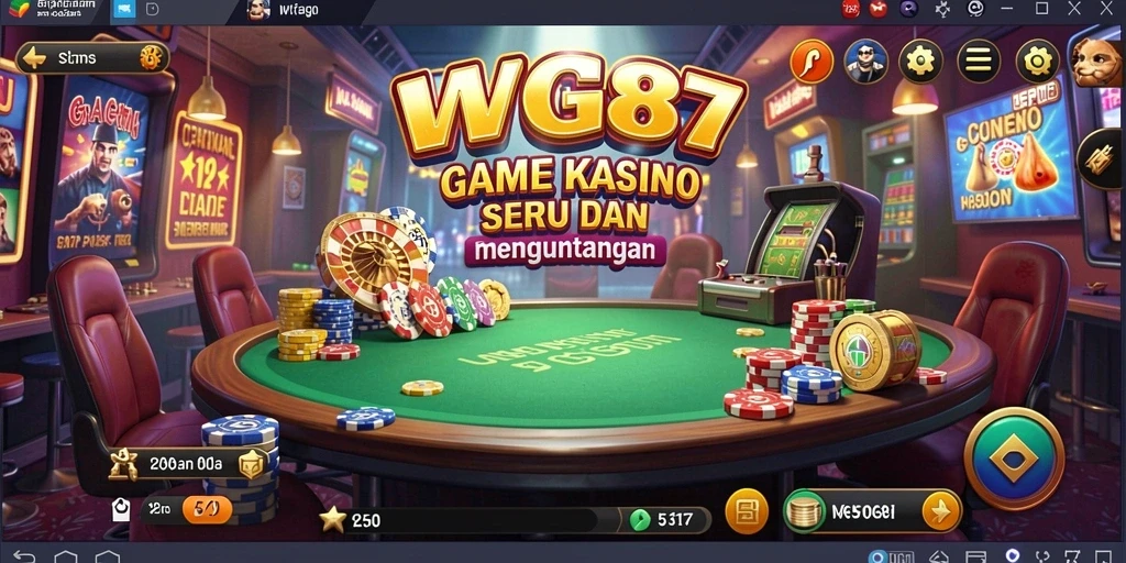 Tampilan menarik dari gameplay WG87 di kasino virtual.