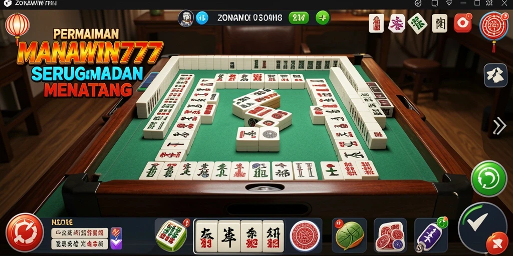 Tampilan gameplay ZONAWIN777 dalam permainan Mahjong yang menarik.