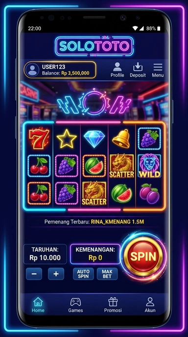 Screenshot tampilan aplikasi solototo yang informatif dan mudah dipahami.